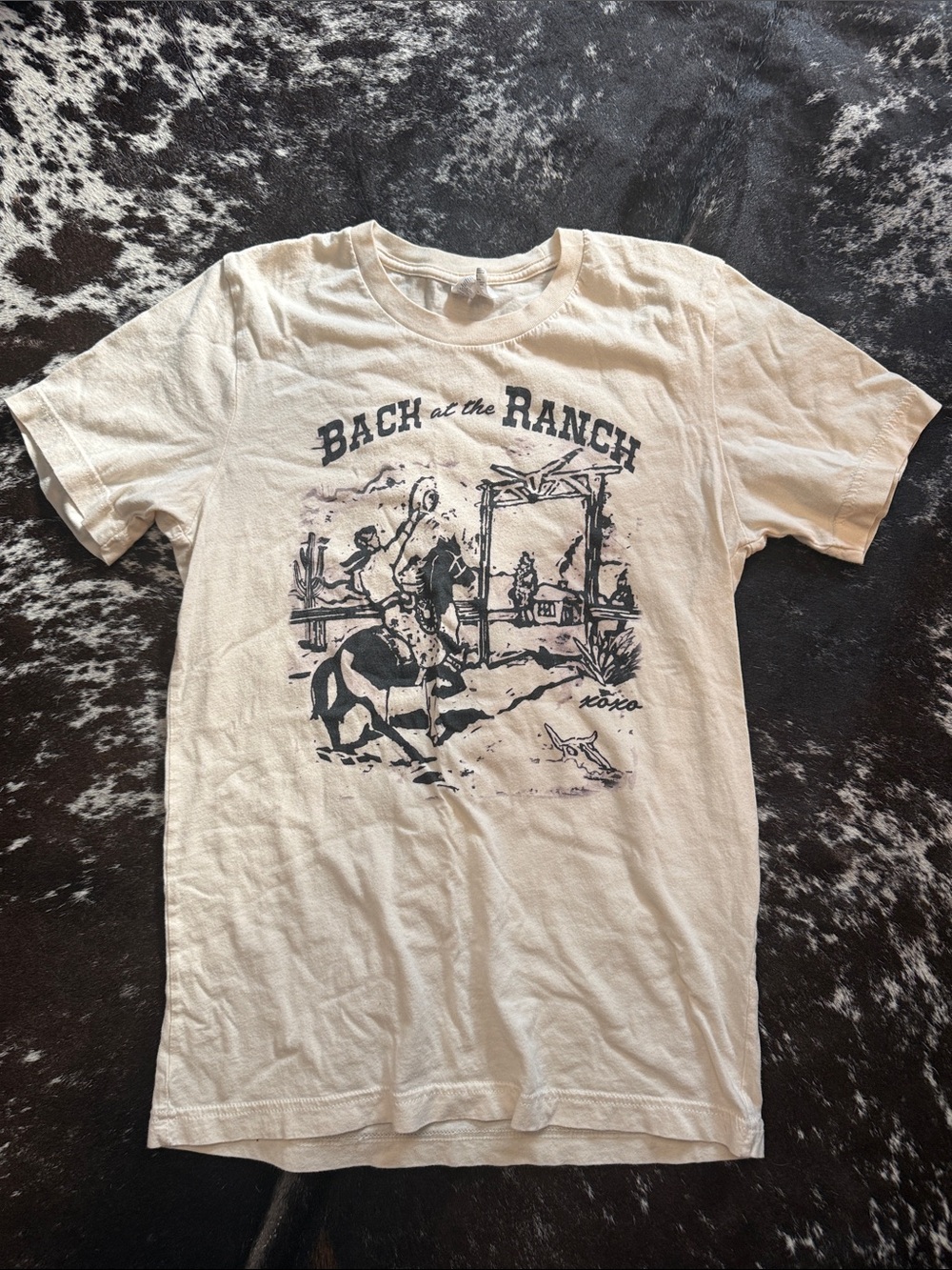 Back at the Ranch Graphic T-Shirt - Cream Small